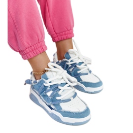 Sneakers blu con inserti in tessuto Melilot