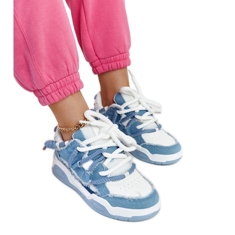 Sneakers blu con inserti in tessuto Melilot