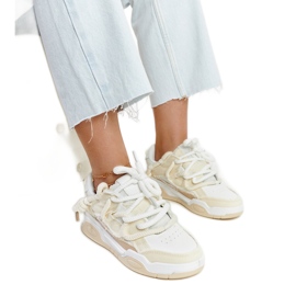 Sneakers beige con inserti in tessuto Melilot