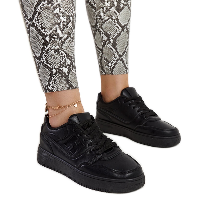 Sneaker Mentha con plateau nera nero