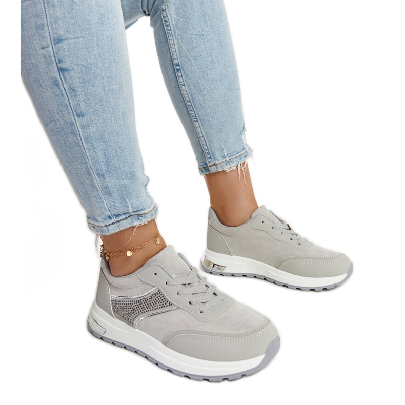Scarpe da ginnastica grigie sulla piattaforma Lubna grigio