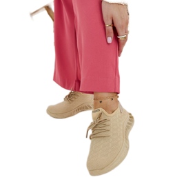 Sneakers Mira in tessuto beige