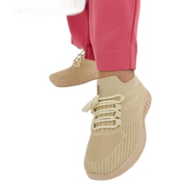 Sneakers in tessuto beige di Ornella