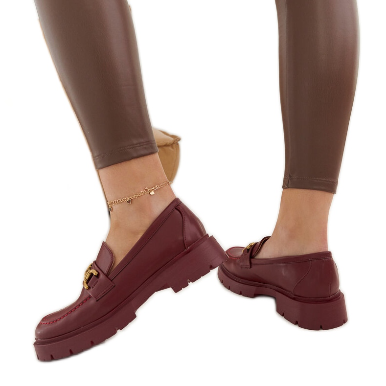 Mocassini bordeaux con suola spessa di Charell rosso