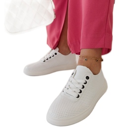 Sneakers bianche in ecopelle di Sandrine bianco