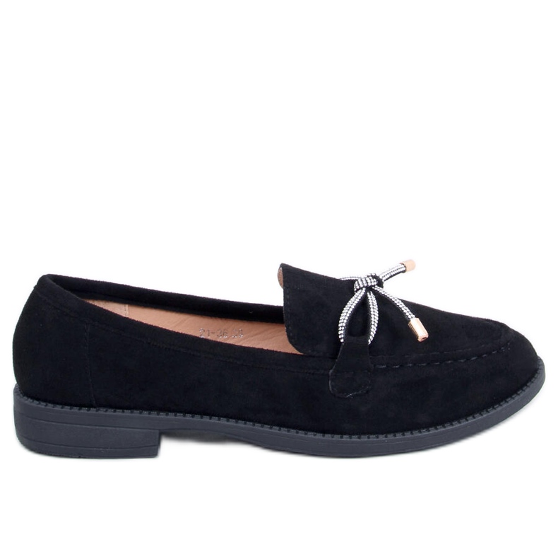 Saras Mocassini da donna in camoscio colore nero