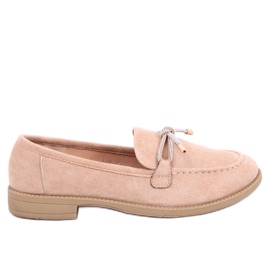 Mocassini Saras Camel da donna in camoscio beige