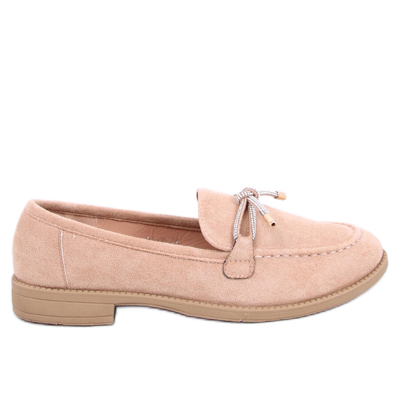 Mocassini Saras Camel da donna in camoscio beige