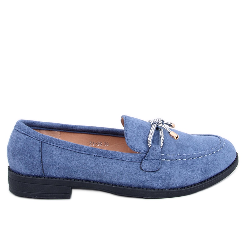 Mocassini da donna in camoscio Saras Denim Blue