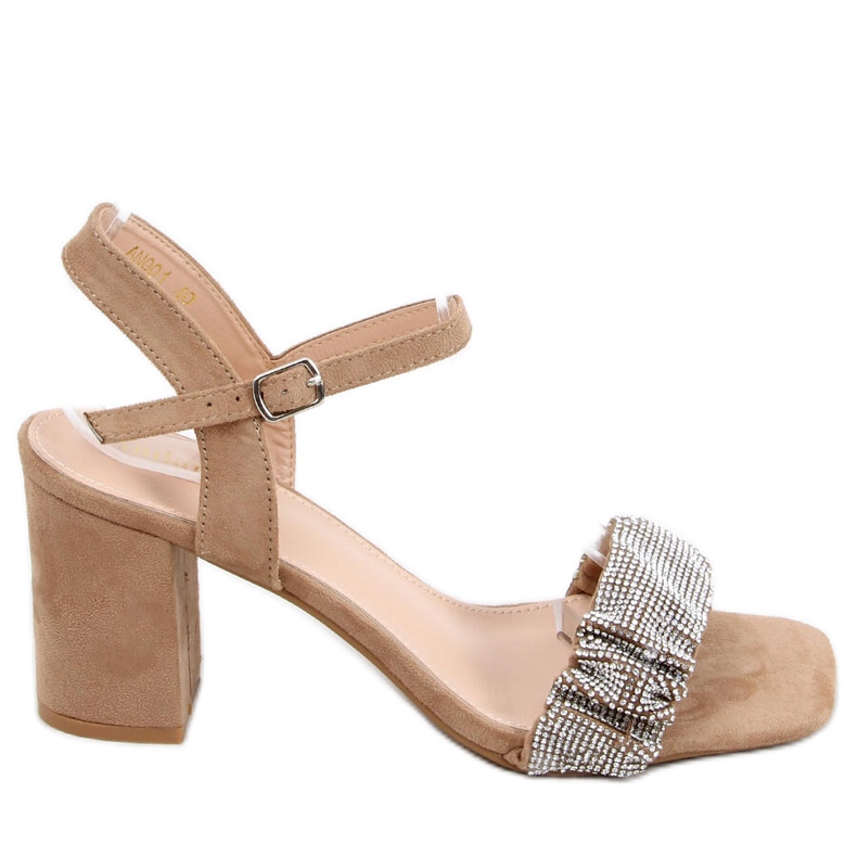 Sandali con tacco alto Dash Khaki beige