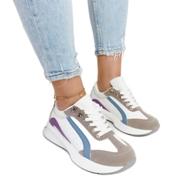 Sneakers multicolori sulla piattaforma Taima bianca
