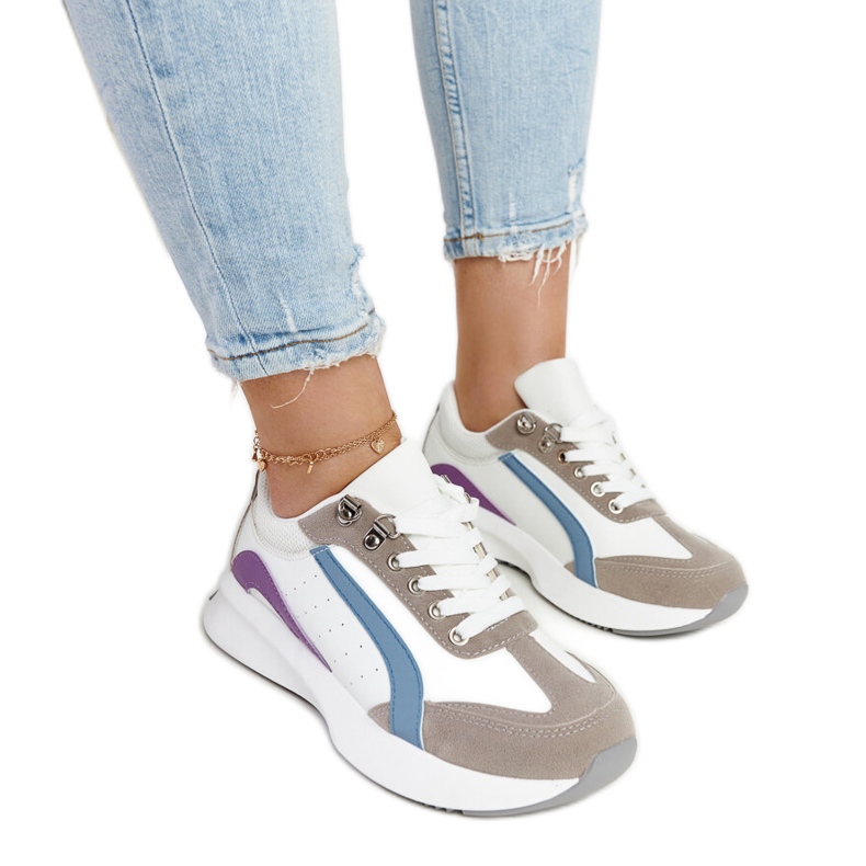 Sneakers multicolori sulla piattaforma Taima bianca