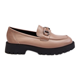 Vinceza Mocassini Donna in Ecopelle Beige Ledda