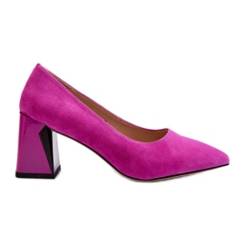 Vinceza Décolleté con tacco alto in camoscio fucsia Allessyndra rosa