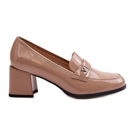 Vinceza Décolleté con tacco alto in vernice beige Felicijana