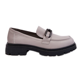 Vinceza Mocassini da Donna in Pelle Naturale Grigio Imbleria