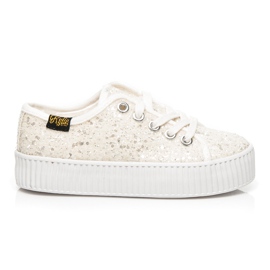 Kylie Sneaker glitter con isolamento bianca