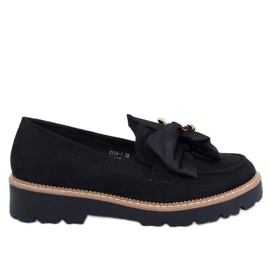 Mocassini Pennsy Black con orsetto decorativo nero