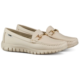 Comodi mocassini da donna beige morbidi