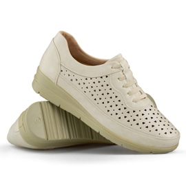 Comode scarpe da donna con elastico beige
