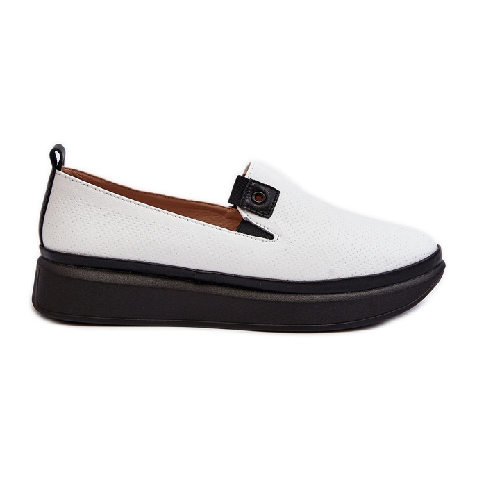 Vinceza Espadrillas in pelle da donna con plateau Tigera bianca