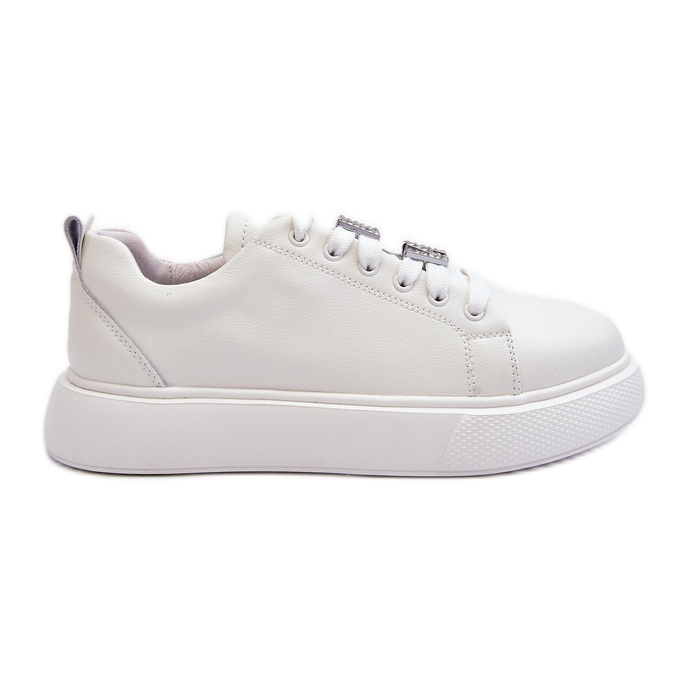 Vinceza Sneakers Da Donna In Pelle Con Decori, Colore Bianco Disuria bianca