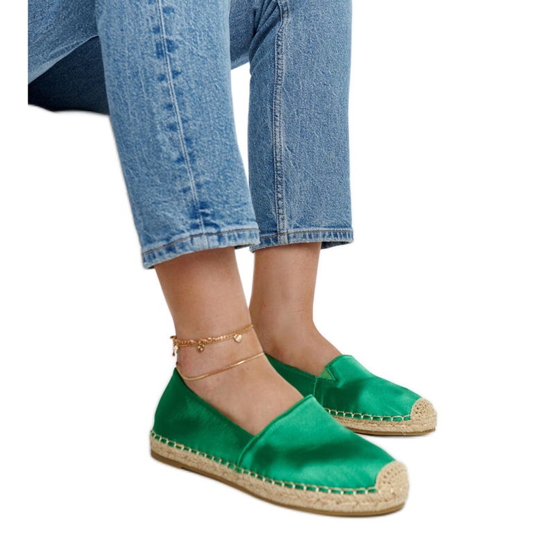Espadrillas verdi lucide con plateau Caithlin verde