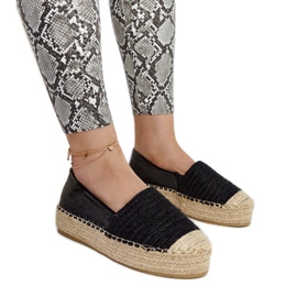 Espadrillas nere con plateau Danica nero