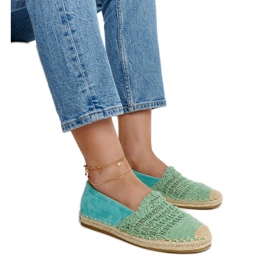 Espadrillas traforate color menta di Gordana verde
