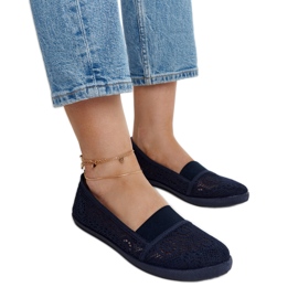 Sneakers Peony traforate blu navy