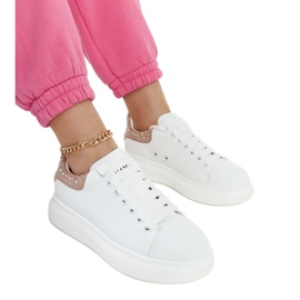 Sneakers bianche sulla piattaforma GOE JJ2N4051 bianco