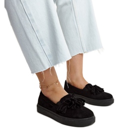 Scarpe nere con nappine di Adaldrida nero