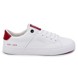 Sneakers da Uomo in Pelle Big Star JJ174106 Bianco-Rosso