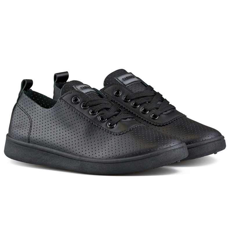 Sneakers traforate nere, sneakers traforate da donna nero
