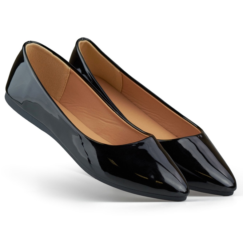 Ballerine classiche in vernice nera, comode nero
