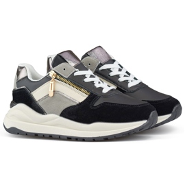 Scarpe sportive casual da donna, scarpe da ginnastica nere nero