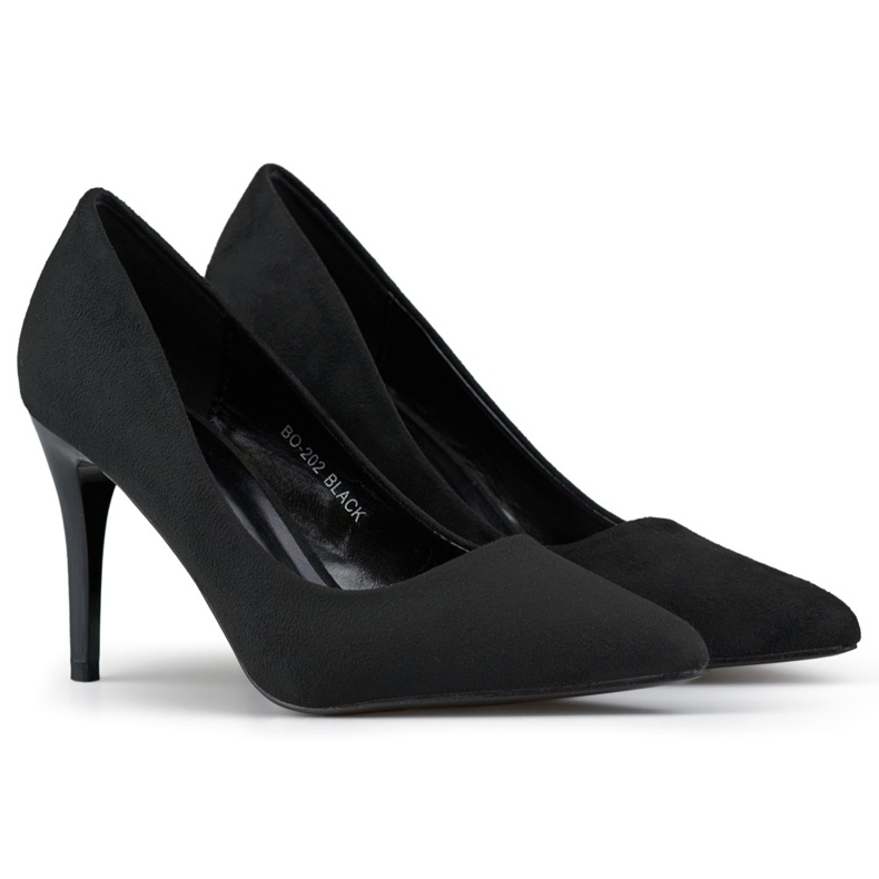 Décolleté alte a stiletto in camoscio nero