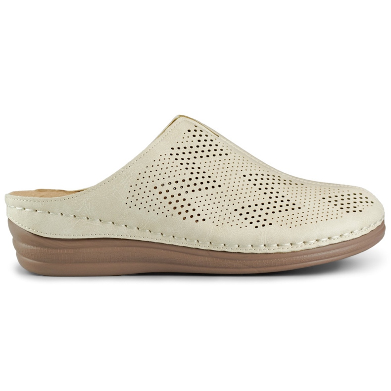 Infradito sanitarie da donna con punta chiusa beige