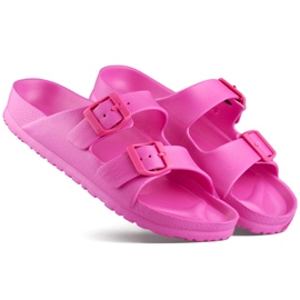 Infradito rosa con due fibbie