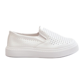 Sneakers Slip-on Traforate da Donna Bianco Echossia bianca