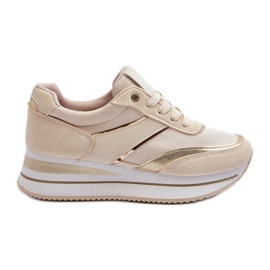 Scarpe Sportive da Donna, Sneakers con Plateau, Atnarama Beige