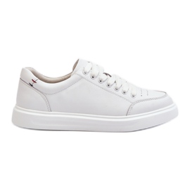 Vinceza Sneakers da Donna Pelle Naturale Bianca Dimpna bianco