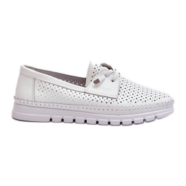 Vinceza Scarpe Da Donna In Pelle Traforata, Darnissa Bianco bianca