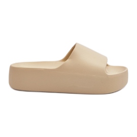Infradito Oreithano beige da donna con suola spessa
