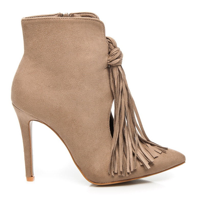 Comer Stivali alla moda con frange marrone