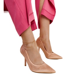 Décolleté rosa chiaro con tacco alto di Liena