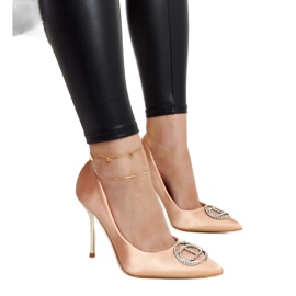 Tacchi alti rosa chiaro con zirconi Elife