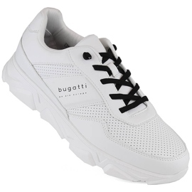 Comode scarpe sportive da uomo in Bugatti bianco bianca