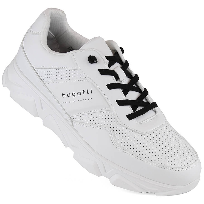 Comode scarpe sportive da uomo in Bugatti bianco bianca