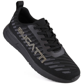 Scarpe sportive comode da uomo nere Bugatti NN153415 nero